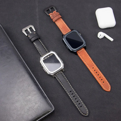 Leather Strap MOD Kit Apple Watch Ultra 2 49mm with Screen Protector